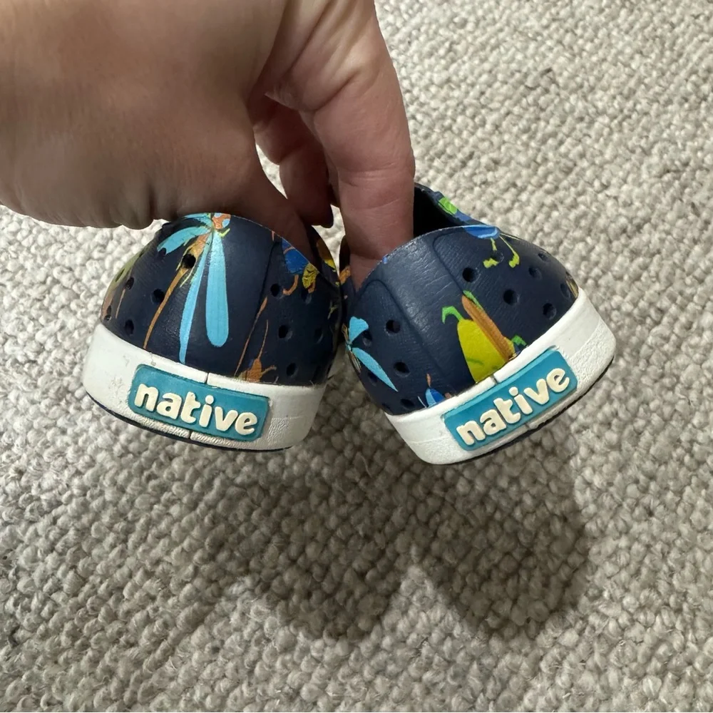 Native Sz 6C Toddler Jefferson Bug Print Slip On Play‎ Shoes